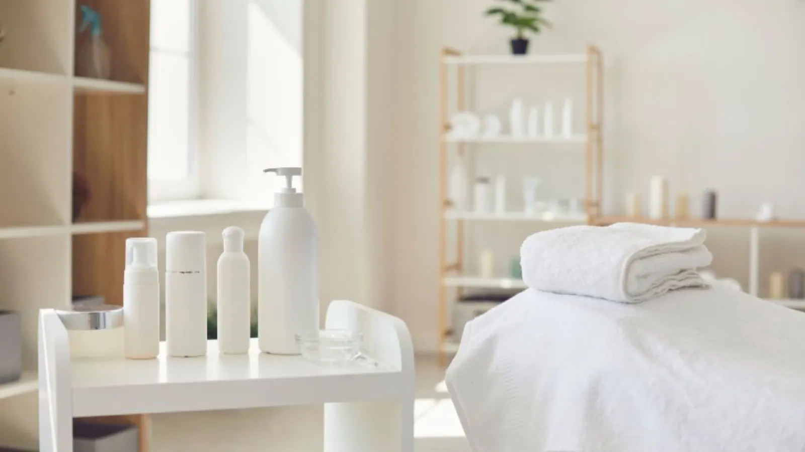 A bright, quiet spa treatment room