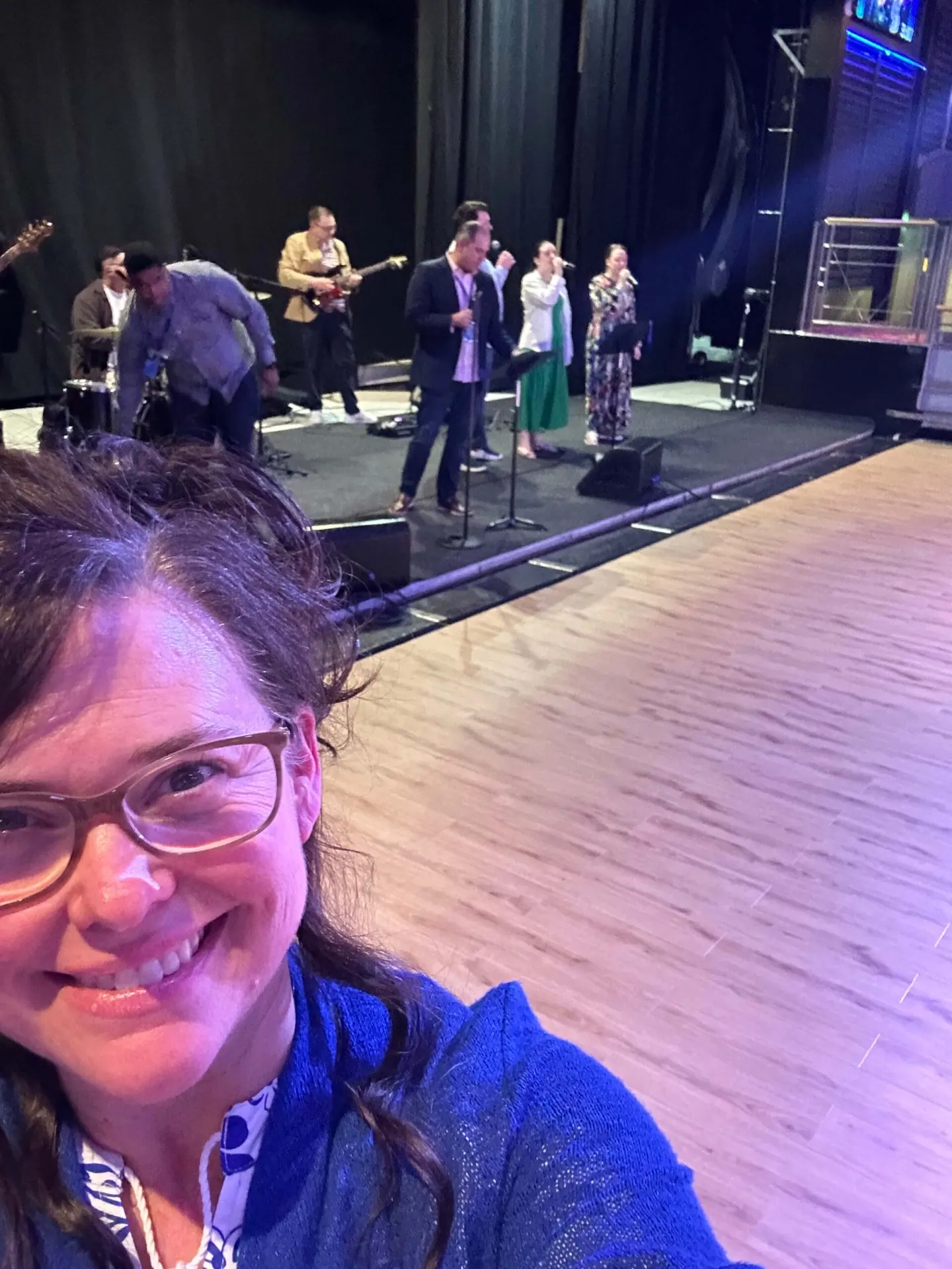 A selfie in the theater